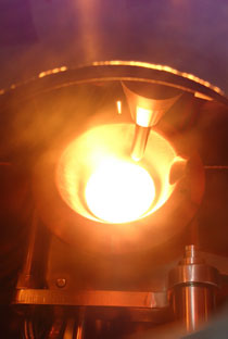 Arcast Arc 200 Cold Crucible Arc Melting Furnace and Casting Module in action