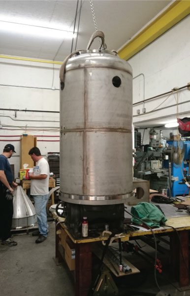 Arcast pressure vessel in production