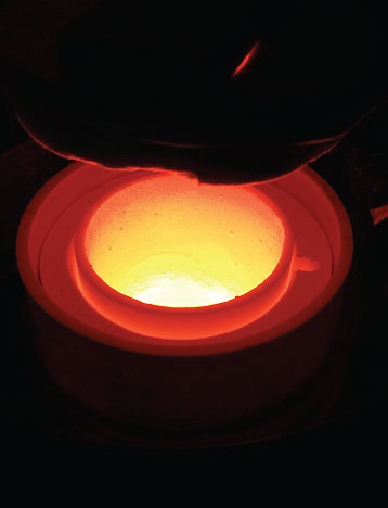 Arcast Induction Hot Crucible Melter In Action